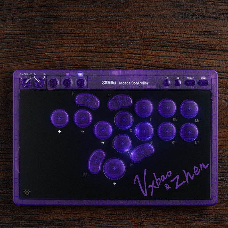8BitDo Arcade Controller - Transparent Purple Signature Edition - Image 2